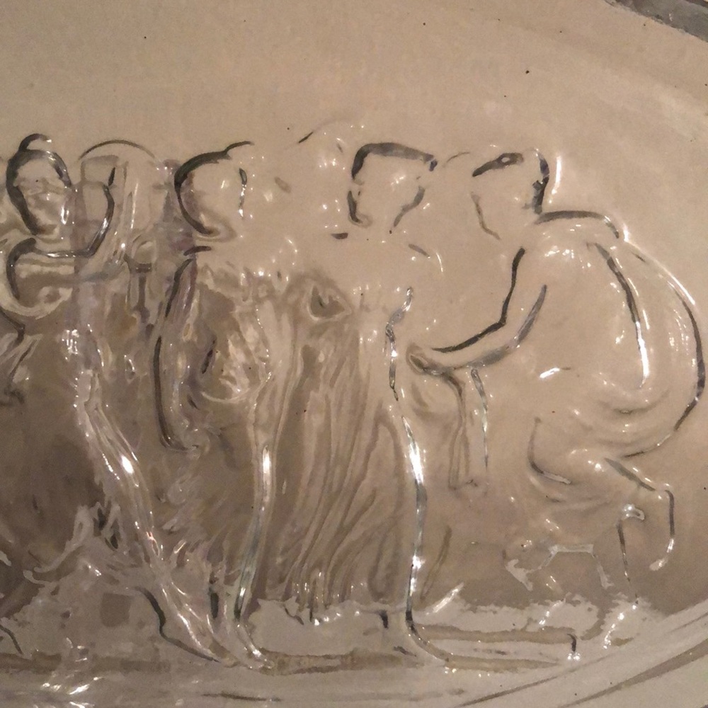 Vintage Glass Tray with Cherubs - Picture 4 of 4